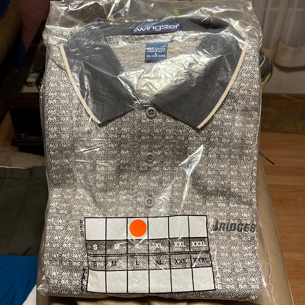 Swingster 100% cotton LARGE polo shirt “Bridgestone “. New in package.
